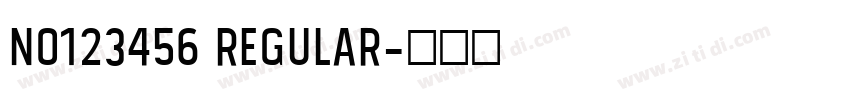 NO123456 Regular字体转换